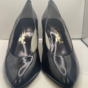 Elegant Black Leather Heels